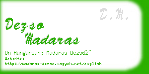 dezso madaras business card